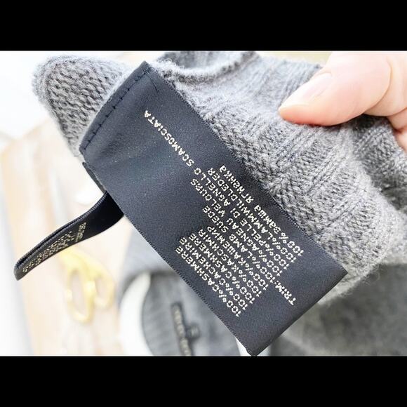 ralph lauren black label 100% cashmere v neck collar elbow patch sweater small - Picture 4 of 10